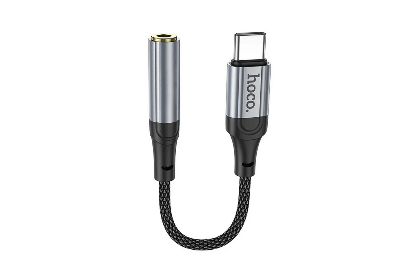 HOCO Adapter Typ C auf 3,5 mm Klinke Kopfhöreradapter LS36 in Schwarz Audio-Adapter von HOCO