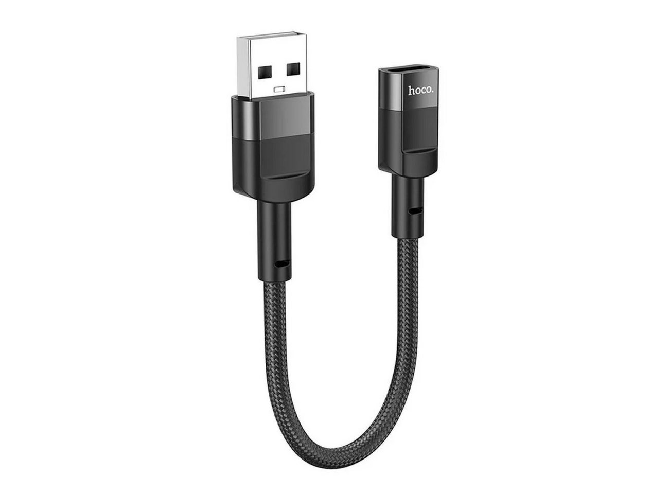 HOCO Adapter USB (Stecker) auf Typ C (Buchse) U107 10cm schwarz USB-Adapter von HOCO