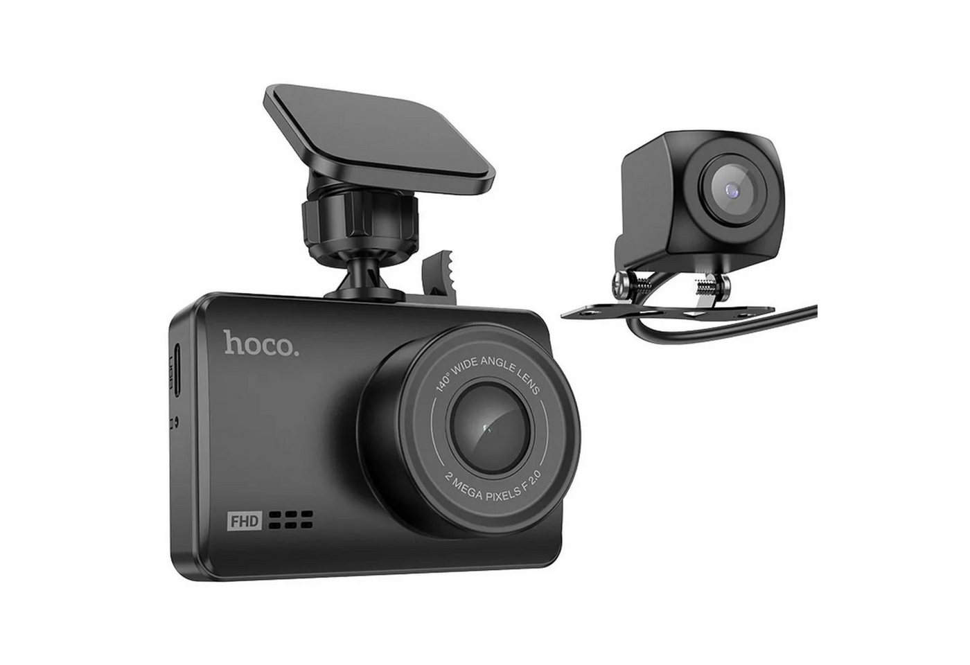 HOCO Autokamera + Rückfahrkamera mit LCD Driving DV3 Dashcam von HOCO