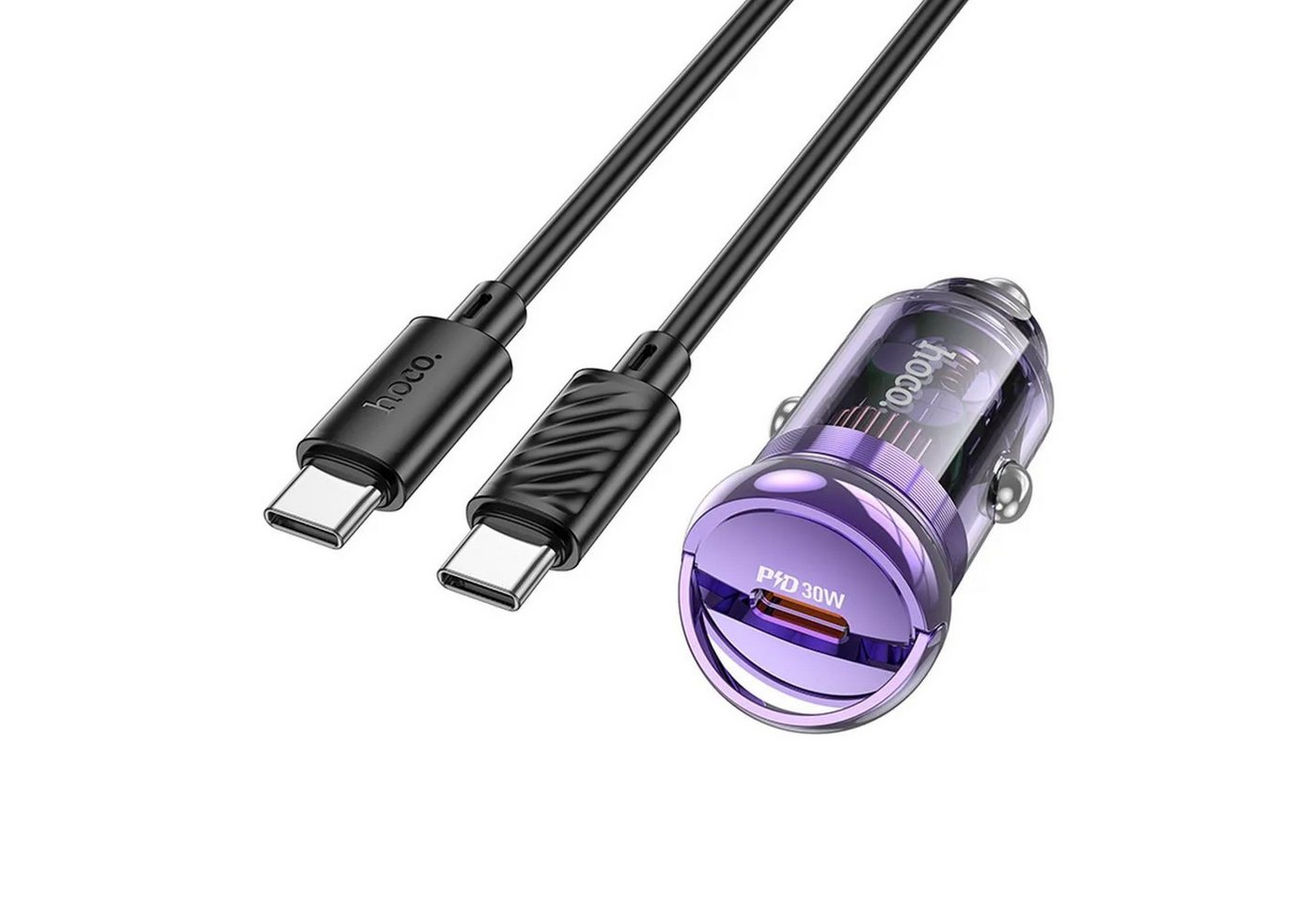HOCO Autoladegerät Typ C + Kabel Typ C auf Typ C PD 30W Z53 USB-Ladegerät HOCO Autoladegerät Typ C + Kabel Typ C auf Typ C PD 30W Z53 USB-Ladegerät von HOCO