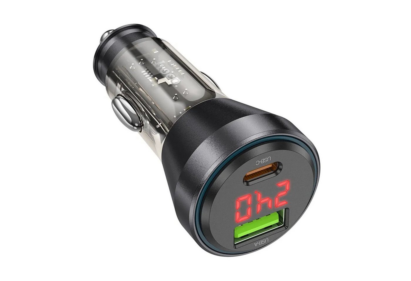 HOCO Autoladegerät USB QC 18W + Typ C 30W mit Display PD48W NZ12B USB-Ladegerät HOCO Autoladegerät USB QC 18W + Typ C 30W mit Display PD48W NZ12B USB-Ladegerät von HOCO