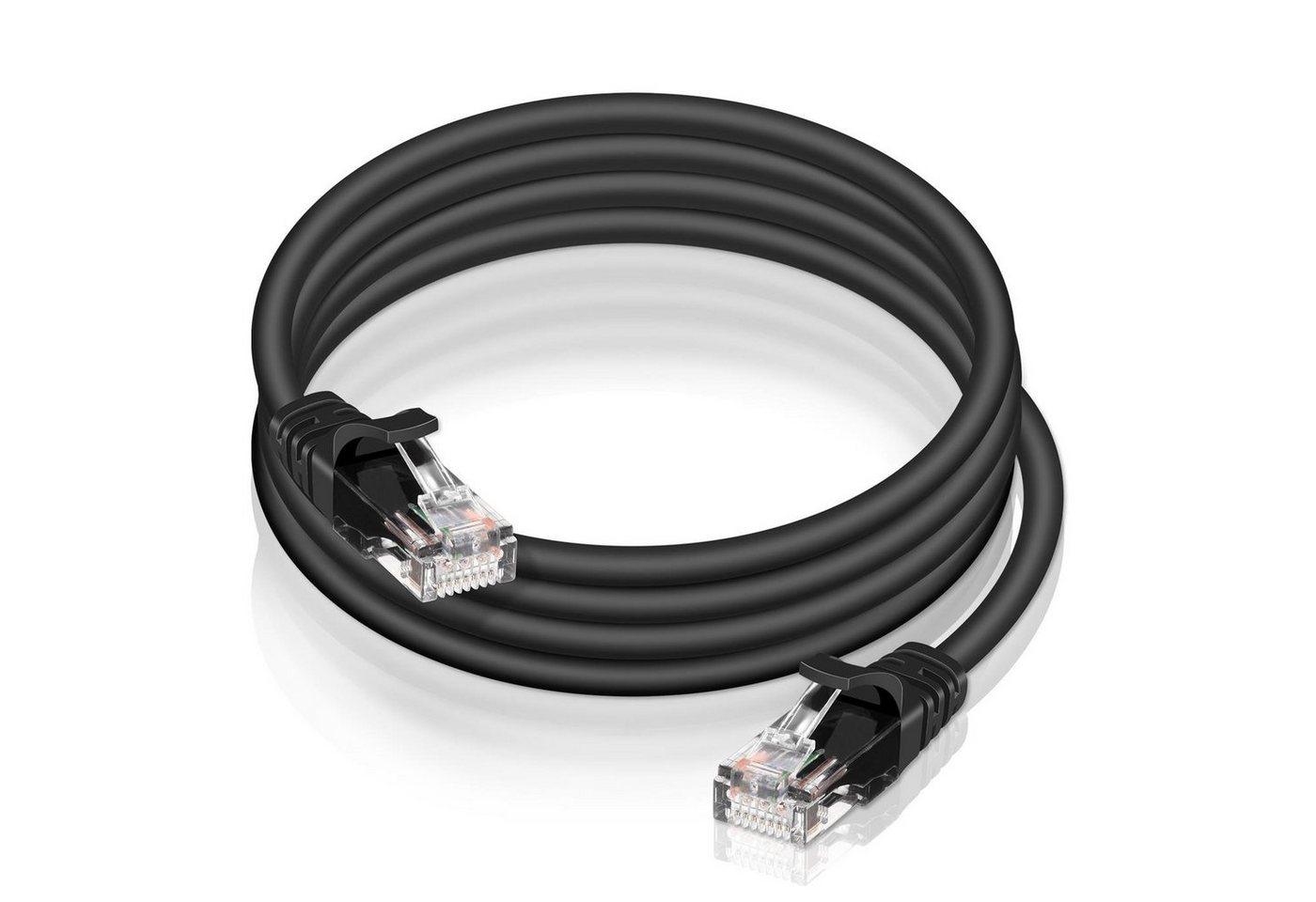 VERCO Cat 6 Netzwerkkabel rundes LAN-Kabel, RJ-45 (Ethernet), (100 cm), 10 / 100 / 1000 Mbits Geschwindigkeit bis 1 Gbits UTP Patchkabel von VERCO