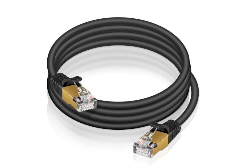 VERCO Cat 7 Netzwerkkabel rundes LAN-Kabel, RJ-45 (Ethernet), (100 cm), 10 / 100 / 1000 Mbits Geschwindigkeit bis 1 Gbits S/FTP Patchkabel von VERCO