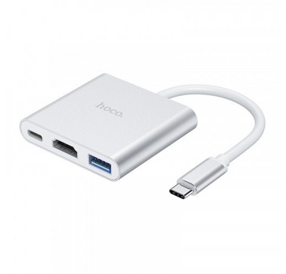 HOCO HUB HB14 Typ C Konverter (Typ C zu USB3.0+HDMI+Power Delivery PD67W) USB-Adapter von HOCO