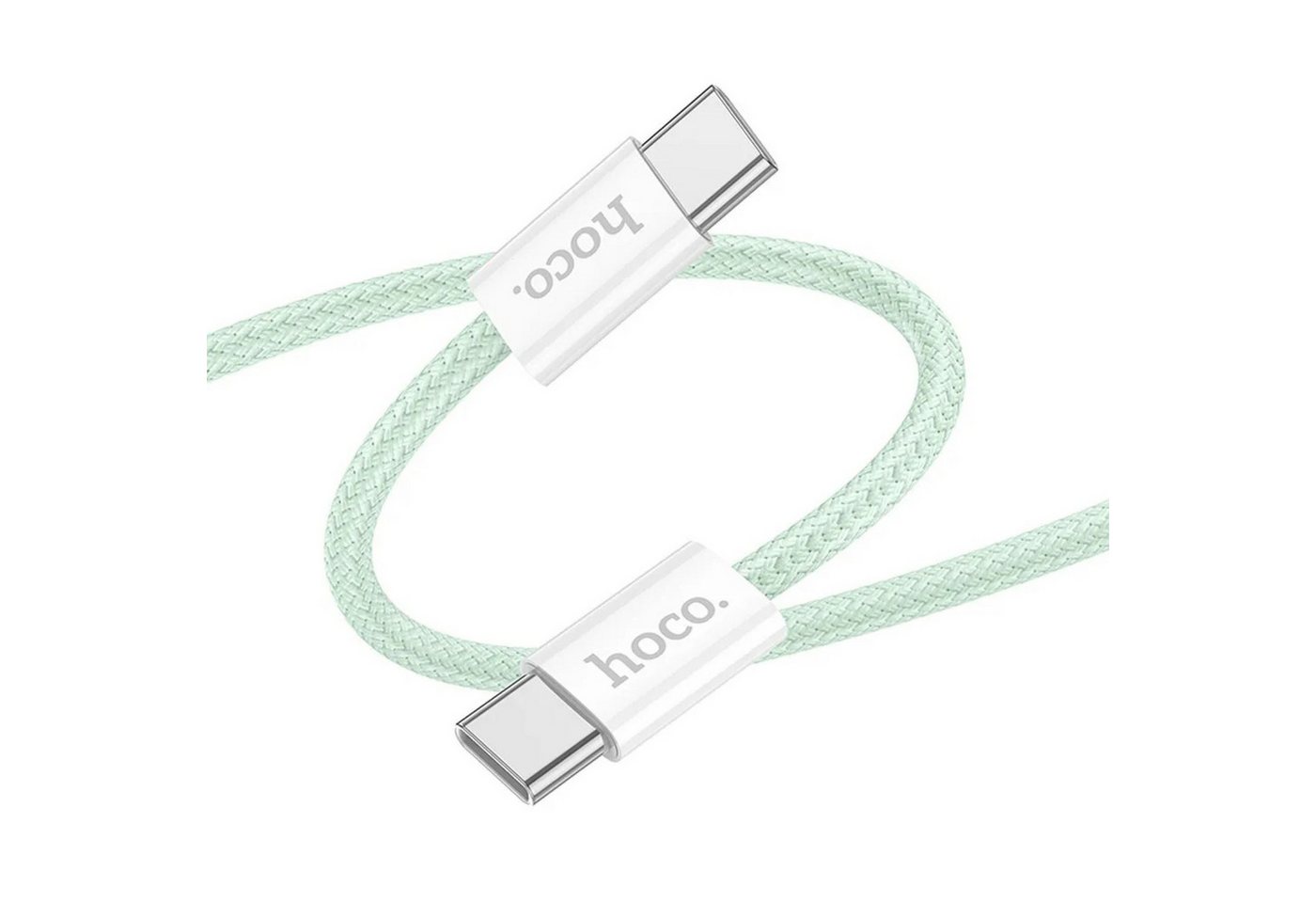 HOCO Ladekabel/Datenkabel Typ C auf Typ C 60W X104 Schnellladekabel in Grün Smartphone-Kabel, (200 cm) von HOCO