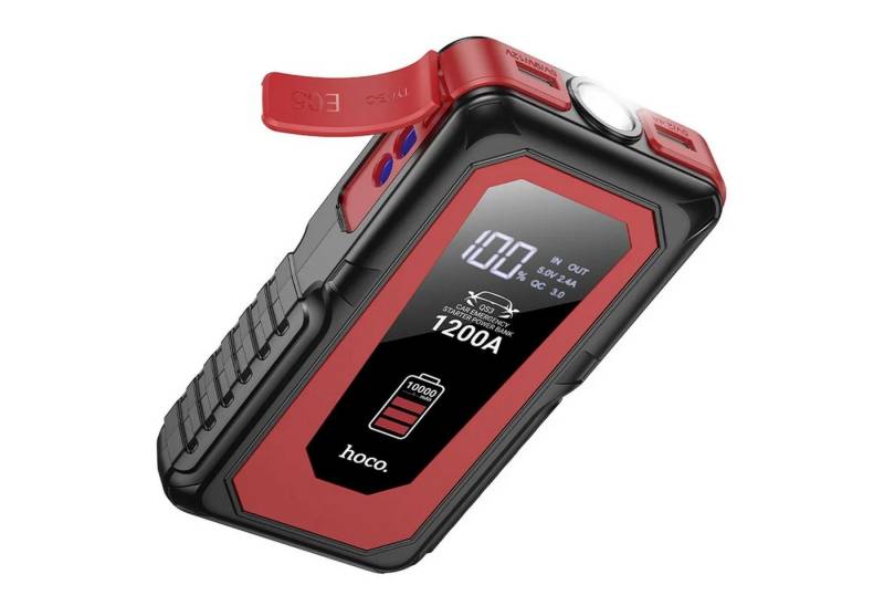 HOCO Powerbank 10000 mAh mit Auto-Notstarter 2,4A 18W QS3 schwarz Powerbank von HOCO