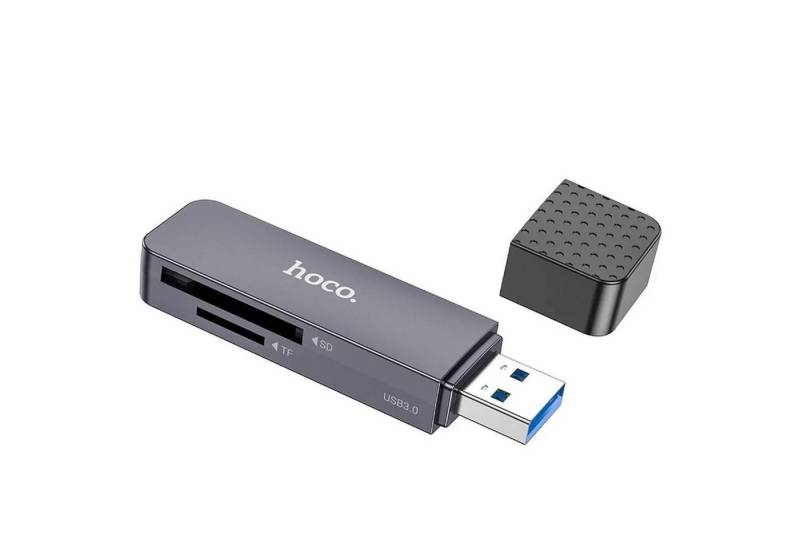 HOCO Speicherkartenleser USB-Stick USB A 3.0 HB45 Speicherkartenleser in Grau von HOCO