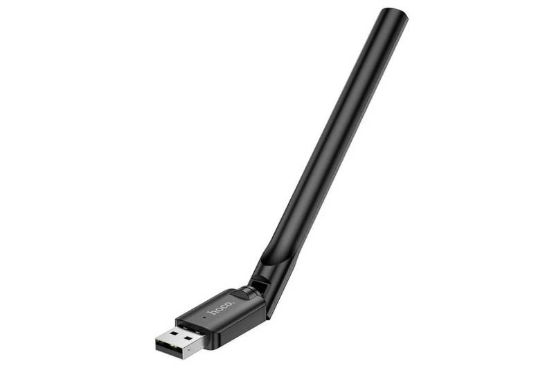 HOCO WLAN-Netzwerkkarte mit externer Antenne USB Wifi4 in Schwarz Netzwerk-Adapter von HOCO