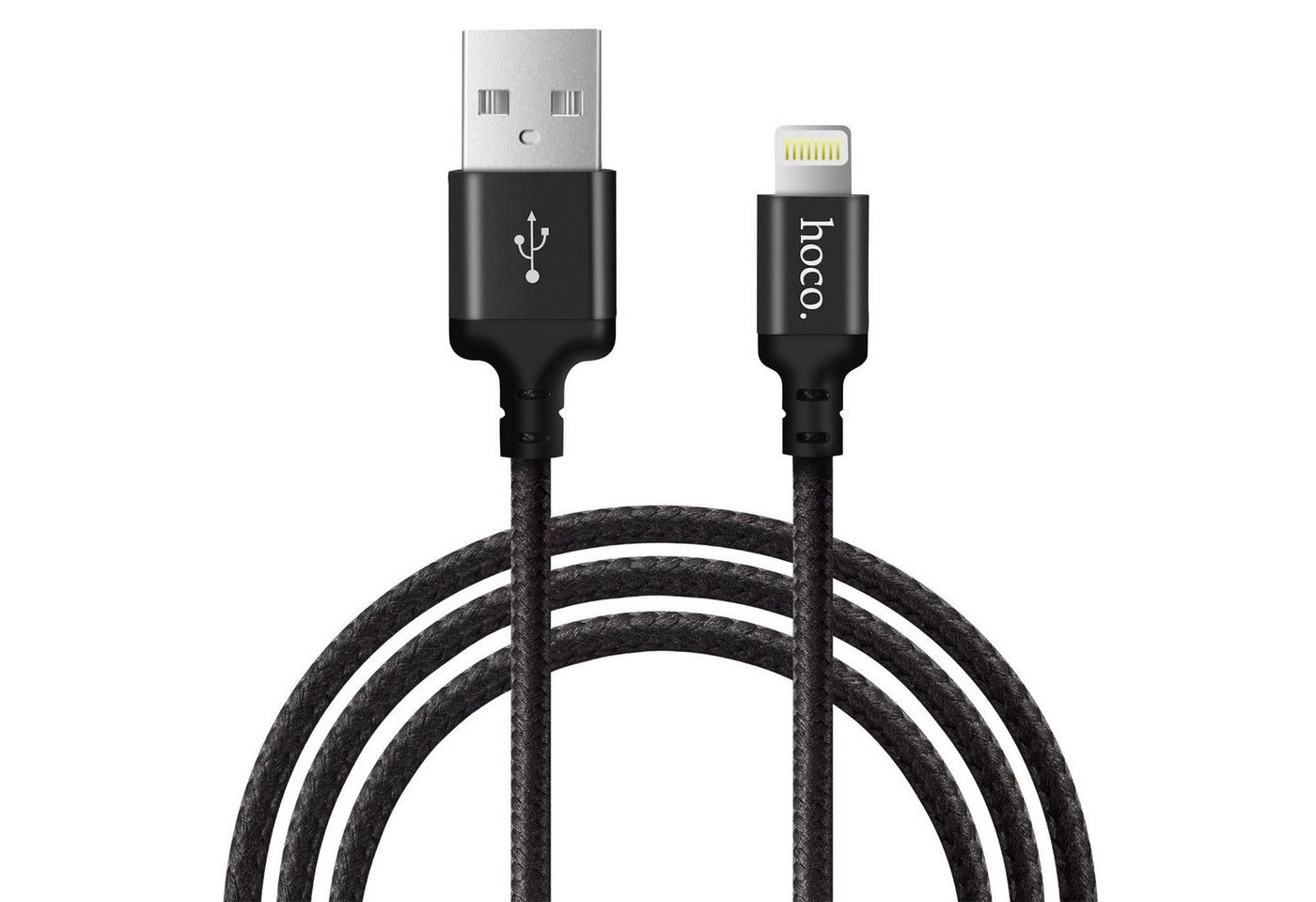 HOCO X14 USB Daten & Ladekabel bis zu 2.4A Ladestrom Smartphone-Kabel, Lightning, USB Typ A (100 cm), Hochwertiges Aufladekabel für iPhone, iPad oder den iPod von HOCO