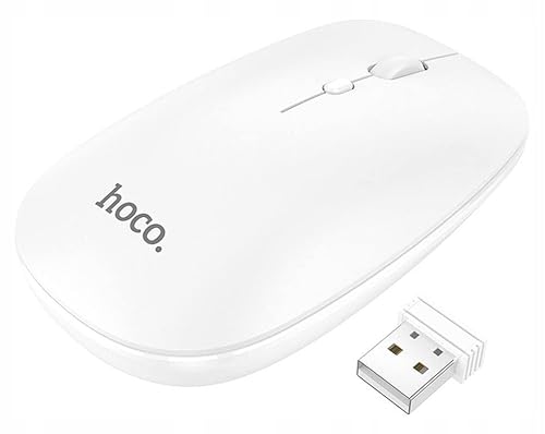 HOCO. Original kabellose Maus Slim Wireless Optical Gm15 Business 1600 dpi 2,4 GHz Farbe Weiß von HOCO
