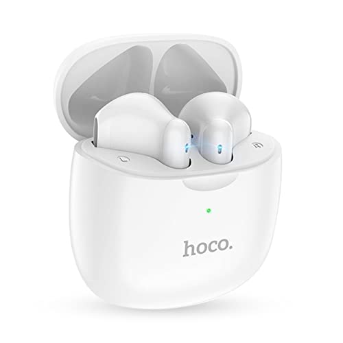 hoco. ES56 Kabellose Ohrhörer Immersive Bluetooth Kopfhörer im Ohr mit Mikrofon und Geräuschunterdrückung – 35 Stunden Hörgenuss, HiFi-Sportkopfhörer mit Lightning-Anschluss für Arbeit und Reisen Weiß von HOCO