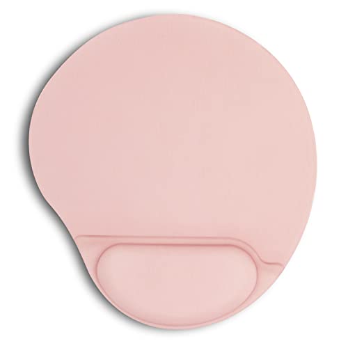 HODYXIN Ergonomisches Mauspad mit Handgelenkstütze, niedliches Mauspad mit Handgelenkauflage, bequemes Mauspad für Zuhause, Büro, Laptop, Schmerzlinderung mit rutschfester PU-Unterseite (hellrosa) von HODYXIN