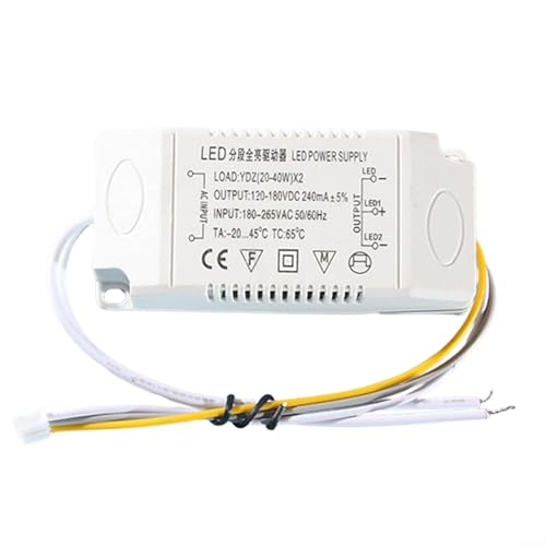 HOHOVYVY LED Transformator Treiber 12V Elektronischer Transformator LED Treiber Konstantspannungs Schaltnetzteil Für LED-Leuchtenbeleuchtung LED Streifen LED Glühbirne Und Türklingel(（25-40）W*2) von HOHOVYVY