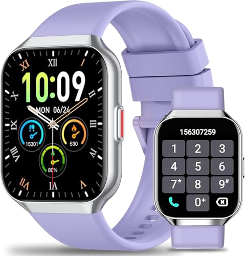 Smartwatch Herren Damen mit Telefonfunktion,1.96" HD Smart Watch mit Herzfrequenz SpO2 Stress Schlafmonitor,113+ Sportmodi Fitness Tracker, IP68 wasserdichte für Android iOS Neue Violett,Purple Smartwatch Herren Damen mit Telefonfunktion,1.96" HD Smart Watch mit Herzfrequenz SpO2 Stress Schlafmonitor,113+ Sportmodi Fitness Tracker, IP68 wasserdichte für Android iOS Neue Violett,Purple von HOIFA