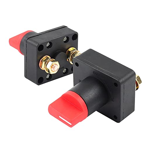 HOIIME 300A Batterieschalter Batterietrennschalter Cut Off Hauptschalter Kleine Battery Isolator Switch Zubehör für Boot Marine Elektrische kühlbox Auto（1 Stück） von HOIIME