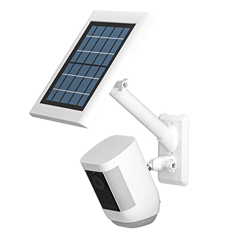 HOLACA 2 in 1 Halterung für Ring Solarpanel, Spotlight Cam/Pro und Stick Up Cam Battery Zubehör zur Outdoor Halterung für Ring Solarpanel (White 1Pack) von HOLACA