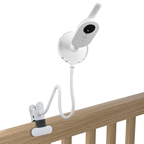 HOLACA Babyphone Clip-Halterung für Philips Avent Video Babyphone mit Kamera SCD833/26, SCD843/26, SCD843/01, SCD630/26 SCD845/26 Babyphone – Vielseitiges Montageset für Philips Babyphone weiß von HOLACA