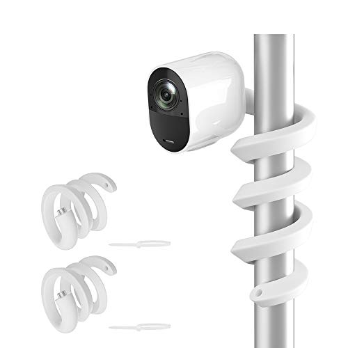 HOLACA Flexible Twist Sicherheitskamera Halterung, Kompatibel mit Arlo Pro 4 Pro 3 Pro 2,Arlo Ultra Ultra 2, Eufycam 1/2/2C/2C Pro/3/3C/E, Reolink Argus 2, Baby Monitor und Mehr Kamera (weiß) von HOLACA