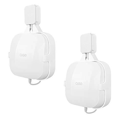 HOLACA Outlet Wandhalterung für eero Pro 6 Tri-Band Mesh Wi-Fi 6 Systeme, platzsparende Halterung, einfach zu bewegen, Kabel-Management für eero 6 ohne störende Drähte und Schrauben (2 Stück) von HOLACA