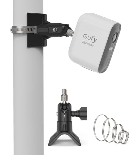HOLACA Universelle Masthalterung für Arlo Pro 4 Arlo Pro 3 Arlo Pro 2 eufyCam 2C/2C Pro/3/3C eufyCam 1 und 2 eufyCam E Arlo Ultra Arlo Ultra 2-Überwachungskamera(schwarz 1pack) von HOLACA