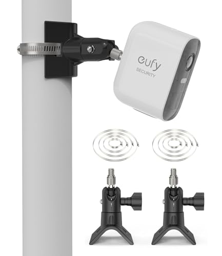 HOLACA Universelle Masthalterung für Arlo Pro 4 Arlo Pro 3 Arlo Pro 2 eufyCam 2C/2C Pro/3/3C eufyCam 1 und 2 eufyCam E Arlo Ultra Arlo Ultra 2-Überwachungskamera(schwarz 2pack) von HOLACA
