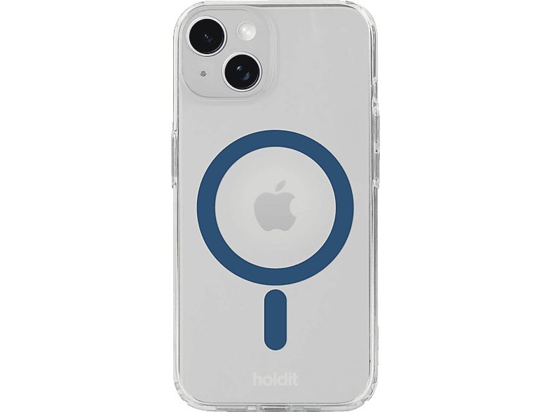 HOLDIT MagSafe Case, Backcover, Apple, iPhone 15/14/13, Denim Blue/Transparent von HOLDIT