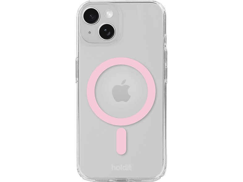 HOLDIT MagSafe Case, Backcover, Apple, iPhone 15/14/13, Pink/Transparent von HOLDIT