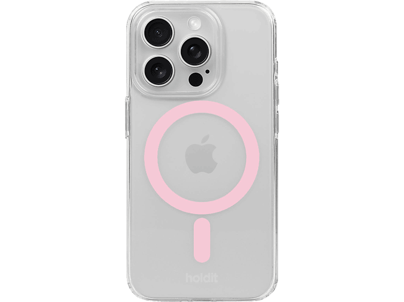HOLDIT MagSafe Case, Backcover, Apple, iPhone 15 Pro Max, Pink/Transparent von HOLDIT