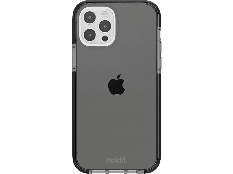 HOLDIT Seethru, Bookcover, Apple, iPhone 12, 12 Pro, Black von HOLDIT