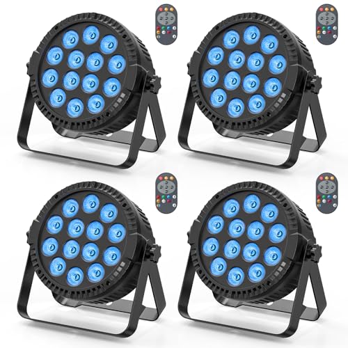 4PCS RGBW LED Par Licht, HOLDLAMP 84W Par Scheinwerfer mit Sound Aktivierung, DMX 4/8CH Bühnenlicht Strahler für Bar DJ Disco Geburtstag Party von HOLDLAMP