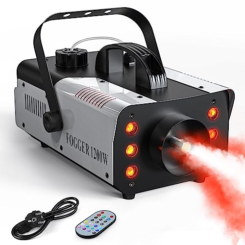 Nebelmaschine, HOLDLAMP 1200W Rauchmaschinen mit Kabelloser Fernbedienung Led Nebel Maschine Passend Nebelmaschine für Party Halloween Hochzeit Bühne Weihnachten & Bühnenauftritte von HOLDLAMP