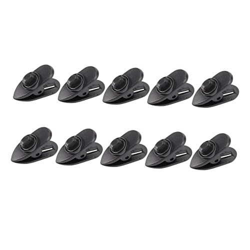 HOLIDYOYO 10Stücke Drehbare Kopfhörer Kabelhalterung Für Headsets Winding Clip Für Befestigung An Kleidung Kabelorganisation Schwarz von HOLIDYOYO