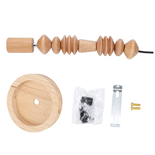 HOLIDYOYO 1Stück DIY Holzperlen Pendelleuchte Elegante Loft Lampe Für Wohnzimmer Einstellbare Höhe Rustikale Deckenlampe Im Retro Design Für Raumgestaltung von HOLIDYOYO