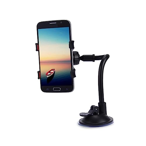 HOLIDYOYO 360Grad Handyhalterung Auto Mit Drehbarem Saugnapf Flexibler Arm Für Windschutzscheibe Armaturenbrett Schwarz Für Smartphones von HOLIDYOYO