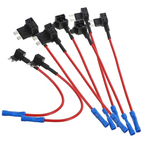 HOLIDYOYO 8Stücke Inline Sicherungshalter Auto Sicherungshahn Adapter Standard Steckdose Vielseitig Einsetzbar Für Verschiedene Automodelle Langlebig Und Zuverlässig Mit Robusten von HOLIDYOYO