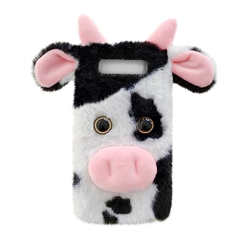 HOLIDYOYO Flauschige TPU Smartphone Hülle Im Kuh Design Kompatibel Mit Weiche Strapazierfähige Telefonabdeckung Schutz Kreatives Accessoire von HOLIDYOYO