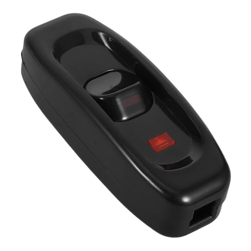 HOLIDYOYO Inline Lampenschalter Mit Roter LED Anzeige Ein Taster Für Schreibtischlampen Einfache Installation Einsetzbar Minimalistisches Design von HOLIDYOYO