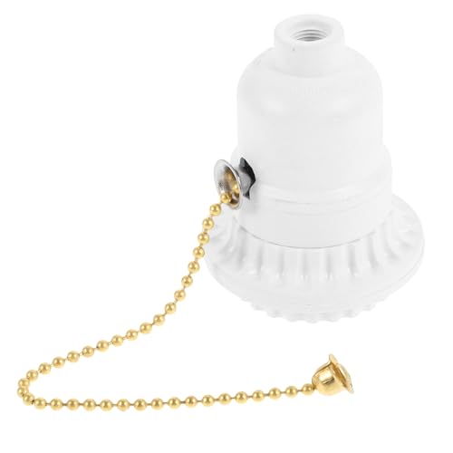 HOLIDYOYO Lampenfassung Mit Zugschalter Weißer Bakelit Lampensockel Für DIY Beleuchtung Für Pendelleuchten Deckenleuchten Und Innenräume Einsetzbar Langlebig HOLIDYOYO Lampenfassung Mit Zugschalter Weißer Bakelit Lampensockel Für DIY Beleuchtung Für Pendelleuchten Deckenleuchten Und Innenräume Einsetzbar Langlebig von HOLIDYOYO