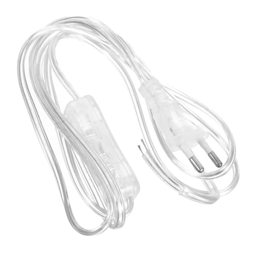 HOLIDYOYO Lampenkabel mit Schalter Transparenter Lampendraht Eu Stecker und Zuverlässig für Lampen Wandlampen und Nachtlampen Langlebig und Einfach zu Bedienen HOLIDYOYO Lampenkabel mit Schalter Transparenter Lampendraht Eu Stecker und Zuverlässig für Lampen Wandlampen und Nachtlampen Langlebig und Einfach zu Bedienen von HOLIDYOYO
