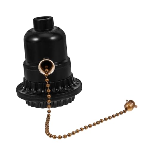 HOLIDYOYO Pull Chain Lampenfassung Mit Schalter DIY Glühbirnenteile Für Tischlampen Pendellampen Und Wandleuchten Robustes Bakelit Material Isolierung Heim von HOLIDYOYO