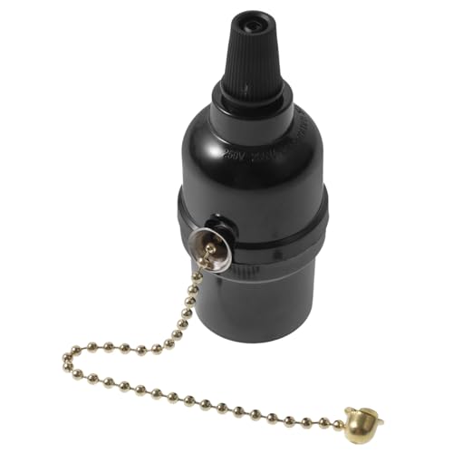 HOLIDYOYO Zugschalter Lampenfassung Vintage Deckenleuchte Mit Elegantem Schwarzen Design Für Glühbirnen Normgerecht Vielseitig Einsetzbar Jedem HOLIDYOYO Zugschalter Lampenfassung Vintage Deckenleuchte Mit Elegantem Schwarzen Design Für Glühbirnen Normgerecht Vielseitig Einsetzbar Jedem von HOLIDYOYO