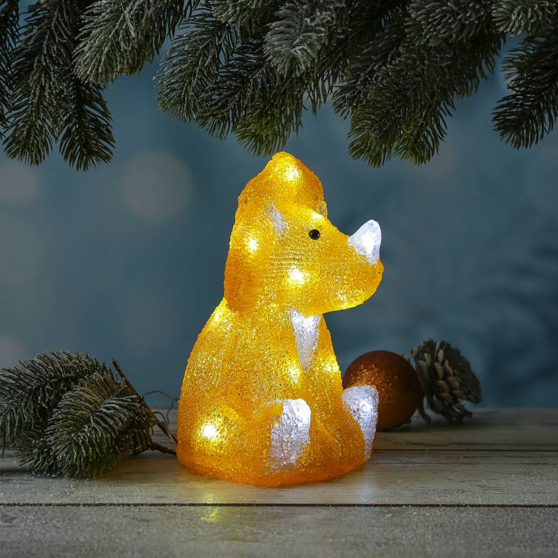 LED Dinosaurier - Acryl Tierfigur - 20 kaltweiße LED - H: 21cm - Ti... von HOLLYHOPPER