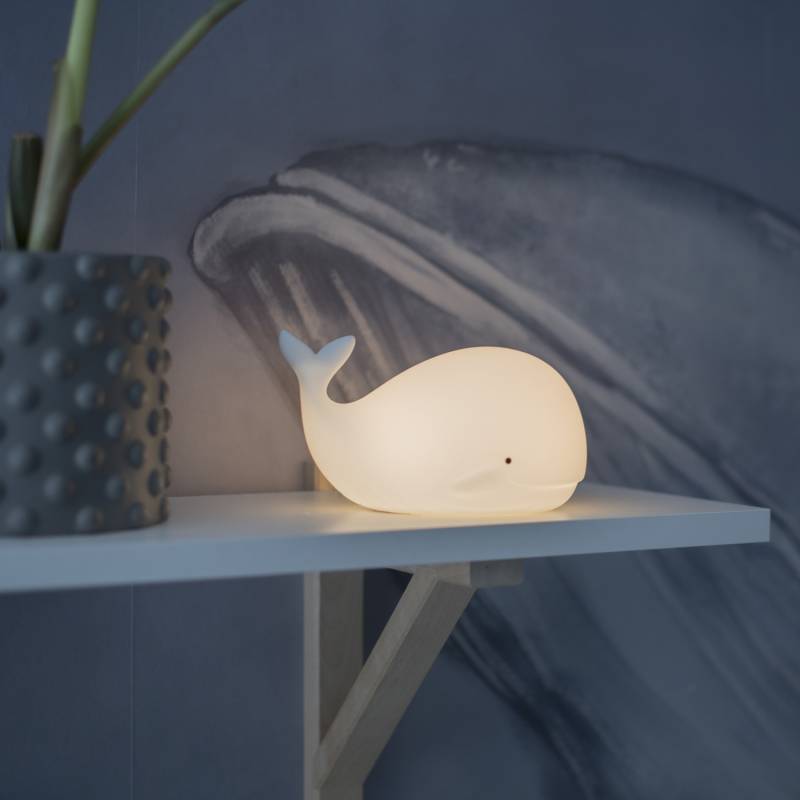 LED Nachtlicht Wal NOAH - Einschlaflicht - H: 9,5cm - Warmweiß/Farb... von HOLLYHOPPER