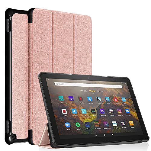 HOLOA Tablet-Fall für alle neuen ＨＤ 10 & ＨＤ 10 Plus (nur mit 11 Generation, 2021 Release)- Smart Stand Protective Case Ultra Light mit Auto Sleep Wake (Gold) von HOLOA