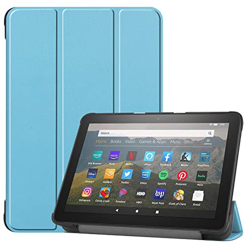 HOLOA Tablet-Hülle für alle neuen ＨＤ 8 & ＨＤ 8 Plus (nur kompatibel mit 8 "10 Generation, 2020 Release)- Smart Stand Protective Case Ultra Light mit Auto Sleep Wake (Sky Blue) von HOLOA