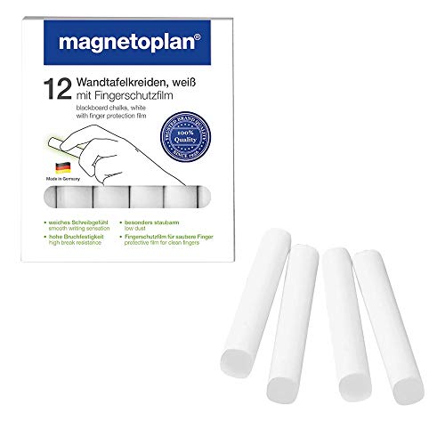 HOLTZ 12307 magnetoplan Tafelkreide, 12er Pack weiß von HOLTZ