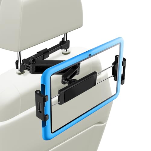 HOLULO Tablet Halterung Auto, 360° Drehbar KFZ Tablet Kopfstützenhalter, Ausziehbar Auto Handyhalter, Verstellbar für alle 4.7-12.9 Zoll Tablets, Pad Phone E-Reader Switch von HOLULO