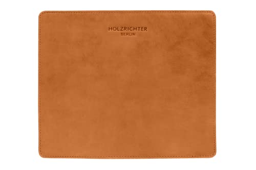 HOLZRICHTER Berlin Mauspad No 1-1 (M) Camel - Mauspad, Mausunterlage handgefertigt aus Premium-Leder von HOLZRICHTER Berlin
