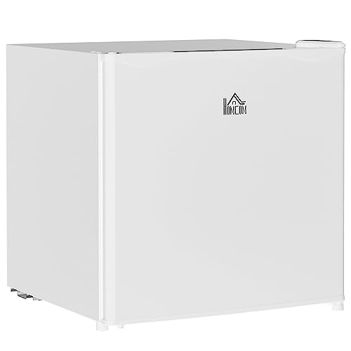 HOMCOM Mini-Gefrierschrank 46L freistehend Gefrierbox 65 W Minikühlschrank elektrisch Mini Gefriertruhe mit Eisbox 0 bis 8℃ Temperaturregelung 48 x 44 x 49 cm Weiß von HOMCOM