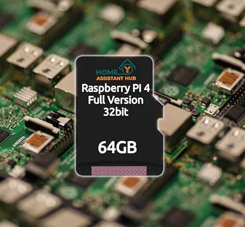 Raspberry PI OS für Raspberry PI 4 auf 64 GB microSDXC UHS-I Speicherkarte - Alle Versionen (32bit Full) von HOME ASSISTANT HUB